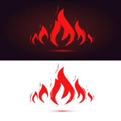 fire flame  isolated vector symbol, design element