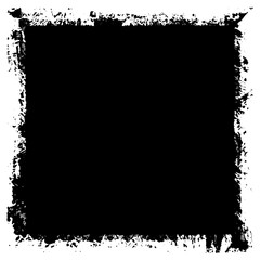 Grunge background black rectangular isolated on white background