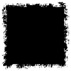 Grunge background black rectangular isolated on white background