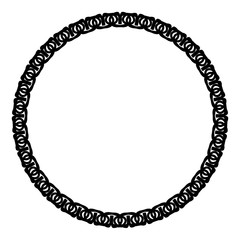 Rounded frame simple black white stamp put text decor vintage theme simple single. Part Art web sign lace icon style copy space blank empty card label badge Kite rays oval wave curl shape swirl lines