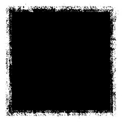Grunge background black rectangular isolated on white background