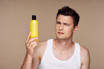 man with bottle of water