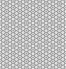 Seamless traditional Japanese geometric ornament .Black and white.