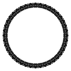 Rounded frame simple black white stamp put text decor vintage theme simple single. Part Art web sign lace icon style copy space blank empty card label badge Kite rays oval wave curl shape swirl lines