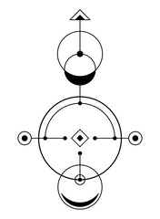 Abstract geometric symbol. Sacred geometry sign.