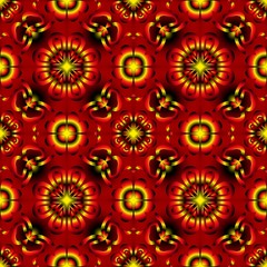 Fototapeta na wymiar Seamless endless repeating ornament of red, orange, yellow and brown shades