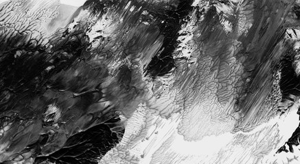 Abstract acrylic and watercolor brush strokes painted background.