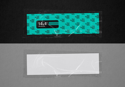 Transparent Strip Adhesive Duct Tape Mockup
