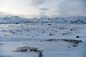 winter views of the boundless snowy expanses of the Russian Arctic