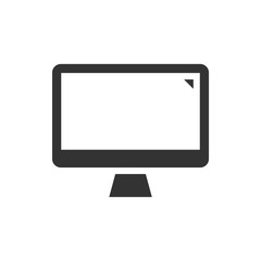 Desktop monitor black glyph icon
