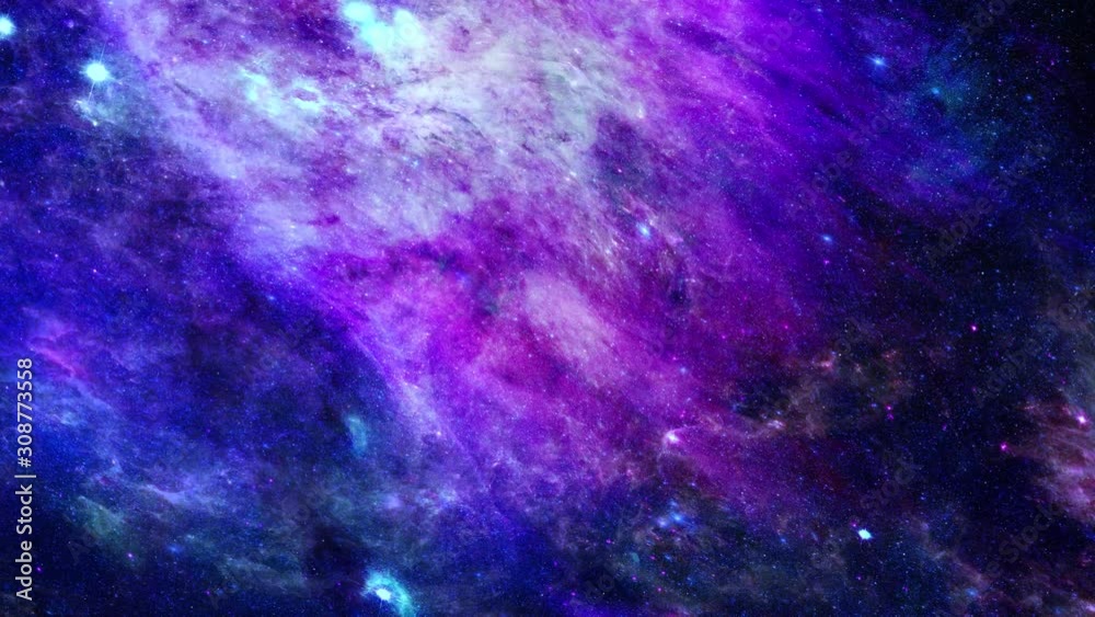 Wall mural animation view to travelling across the universe in moving