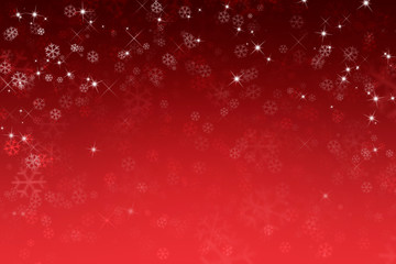 red christmas background with snowflakes