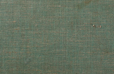 Old green cloth texture background, book cover
