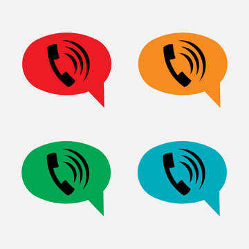 icon message chat support network, handset, fully editable vector image