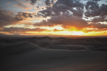 Obraz na płótnie Canvas sunset at Great Sand Dunes National Park