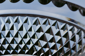 Abstract texture background of macro photographed lead crystal glass