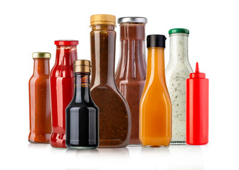 barbecue sauces in glass