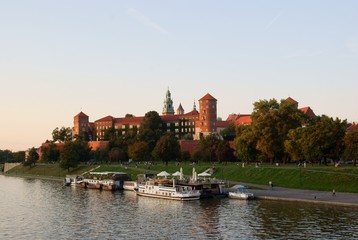 view at Wawel Kings' Castle in Krakow