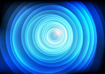 Vector : Abstract circles on blue background
