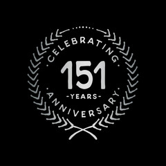 151 years design template. 151st vector and illustration.