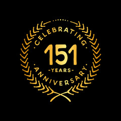 151 years design template. 151st vector and illustration.