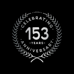 153 years design template. 153rd vector and illustration.