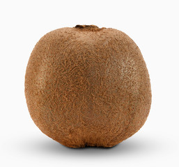 Whole kiwi fruit isolated on white background