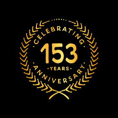 153 years design template. 153rd vector and illustration.