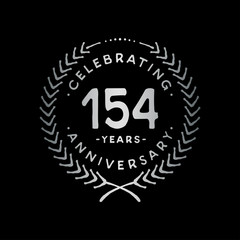 154 years design template. 154th vector and illustration.