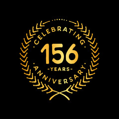 156 years design template. 156th vector and illustration.