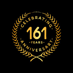 161 years design template. 161st vector and illustration.