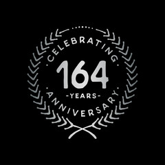 164 years design template. 164th vector and illustration.