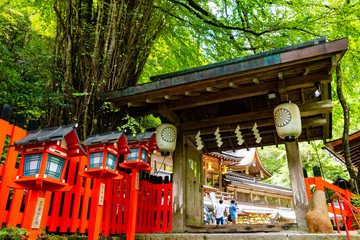 Gate of Kifune Shrine. Sakyo-ku, Kyoto, Japan