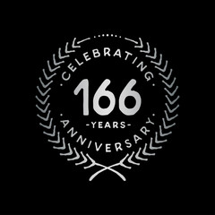 166 years design template. 166th vector and illustration.