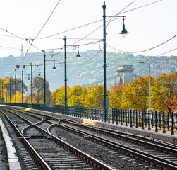 Famous yellow Budapest tram line 2