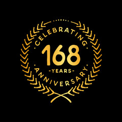 168 years design template. 168th vector and illustration.