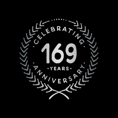 169 years design template. 169th vector and illustration.