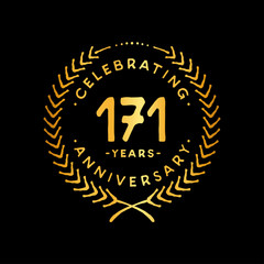 171 years design template. 171st vector and illustration.