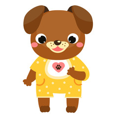 Cute dog. Cartoon puppy. Animal character for kids and children