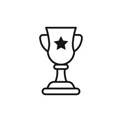Cup trophy icon design isolated on white background. Vectorn illustration