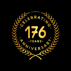176 years design template. 176th vector and illustration.