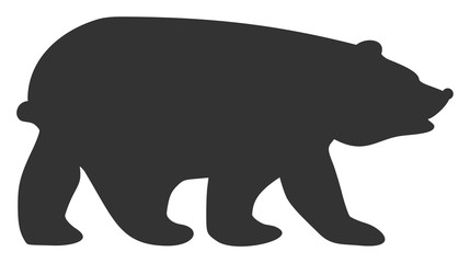 Bear vector icon. Flat Bear symbol is isolated on a white background.