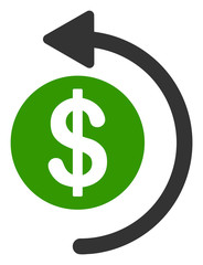 Cashback vector icon. Flat Cashback pictogram is isolated on a white background.