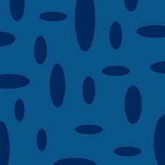 Classic blue background with ellipse. 2020 color. Wrapping paper, fabric print. Abstract illustration vector