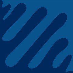 Classic blue background with the waves. 2020 color. Wrapping paper, fabric print. Abstract illustration vector