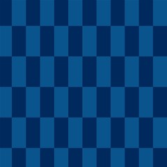 Classic blue checkered background. 2020 color. Wrapping paper, fabric print. Abstract illustration vector