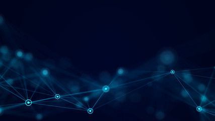 Network connection structure. Background for business event. Science background. Big data digital background. 3d rendering.