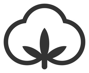 Cotton vector icon. Flat Cotton symbol is isolated on a white background.