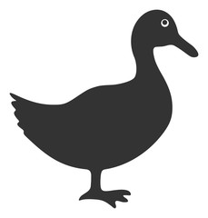 Duck vector icon. Flat Duck symbol is isolated on a white background.