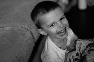 Boy laughing